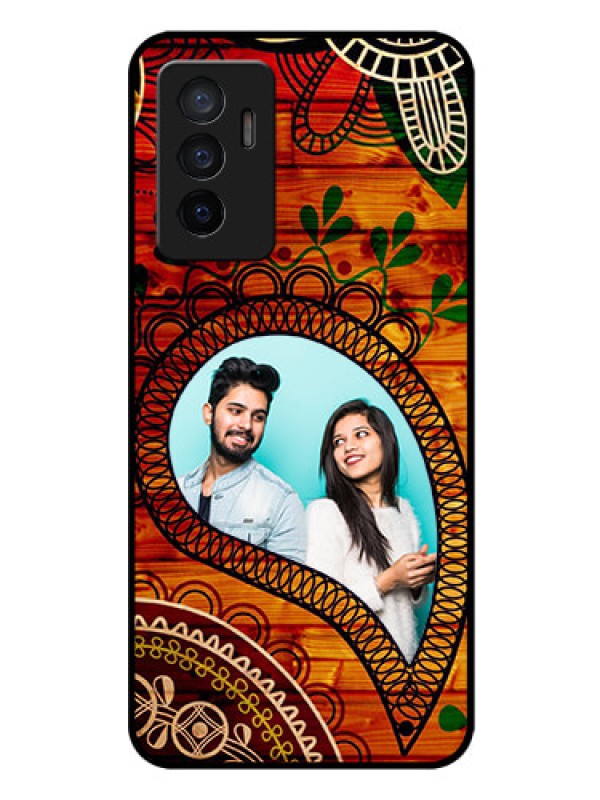 Custom Vivo Y75 4G Personalized Glass Phone Case - Abstract Colorful Design