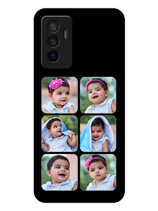 Custom Vivo Y75 4G Photo Printing on Glass Case - Multiple Pictures Design