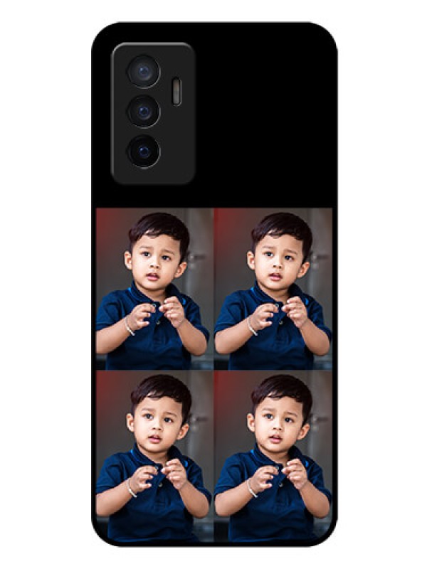 Custom Vivo Y75 4G 4 Image Holder on Glass Mobile Cover