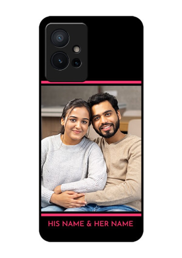 Vivo Y75 5G Custom Glass Mobile Case - with Add Text Design