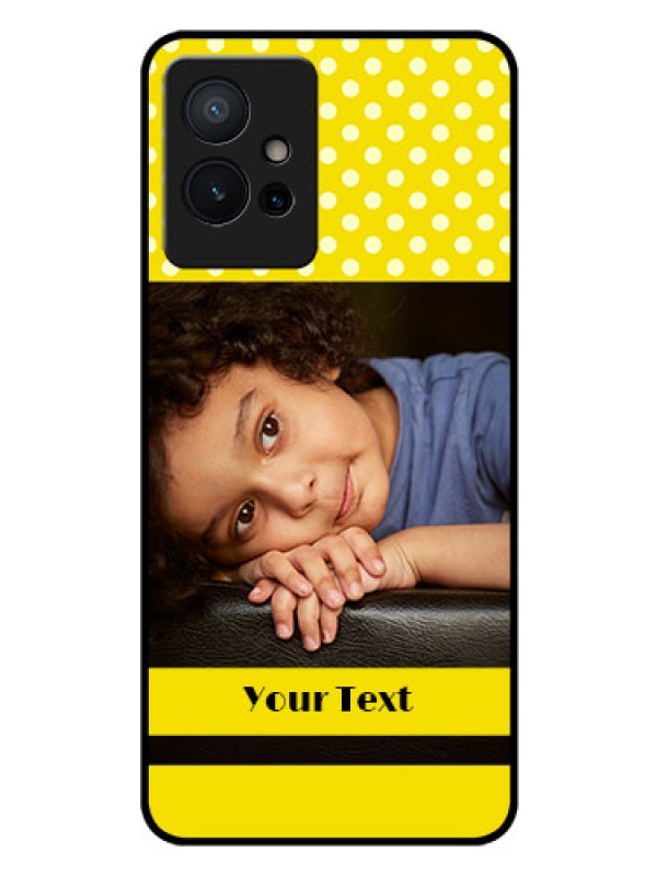 Custom Vivo Y75 5G Custom Glass Phone Case - Bright Yellow Case Design