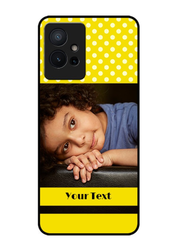 Vivo Y75 5G Custom Glass Phone Case - Bright Yellow Case Design