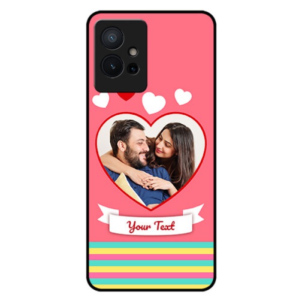 Vivo Y75 5G Photo Printing on Glass Case - Love Doodle Design