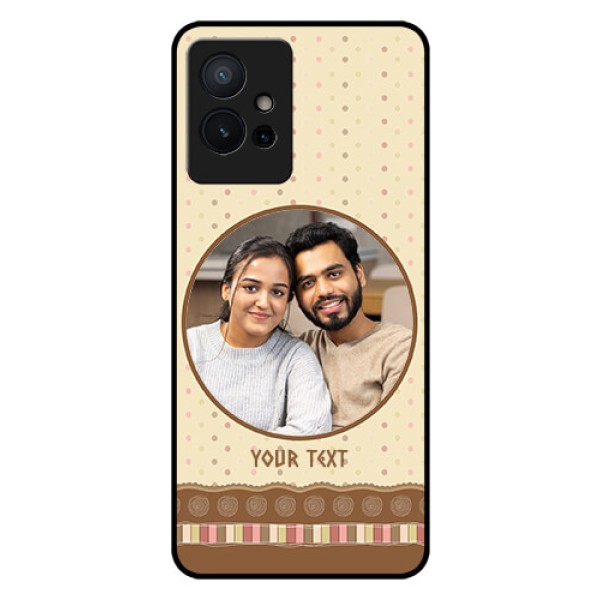 Vivo Y75 5G Custom Glass Mobile Case - Brown Dotted Mobile Case Design Vivo Y75 5G Custom Glass Mobile Case - Brown Dotted Mobile Case Design