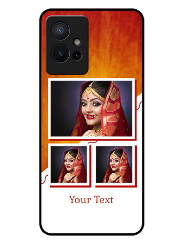 Custom Vivo Y75 5G Custom Glass Phone Case - Wedding Memories Design