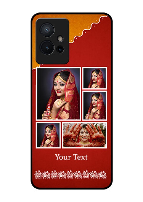 Vivo Y75 5G Personalized Glass Phone Case - Wedding Pic Upload Design