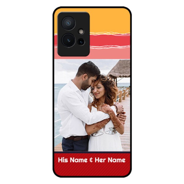 Vivo Y75 5G Custom Glass Mobile Case - Colorful Case Design