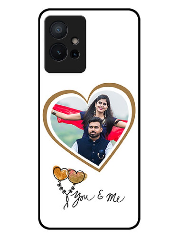 Custom Vivo Y75 5G Custom Glass Mobile Case - You & Me Design