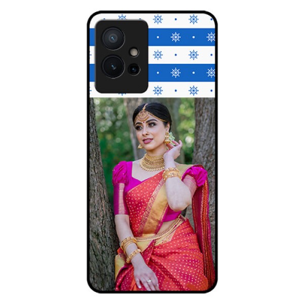 Vivo Y75 5G Photo Printing on Glass Case - Snow Pattern Design