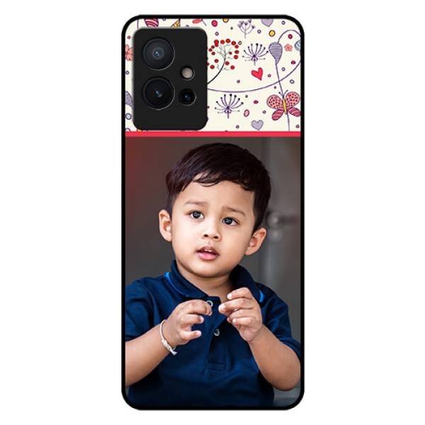 Vivo Y75 5G Custom Glass Mobile Case - Premium Floral Design