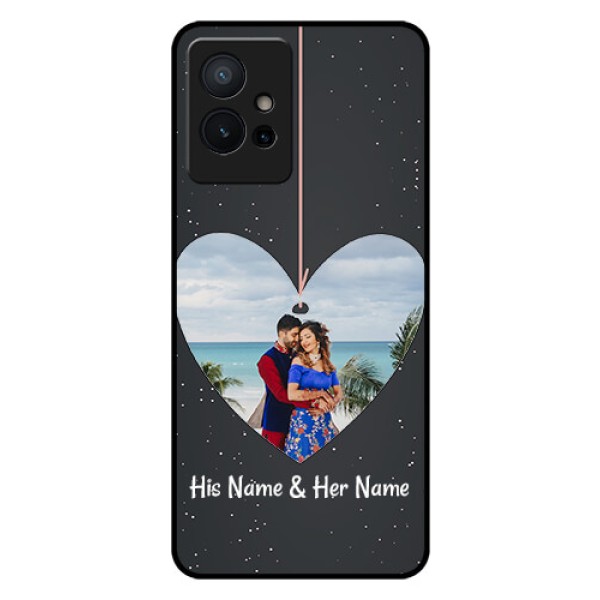 Vivo Y75 5G Custom Glass Phone Case - Hanging Heart Design