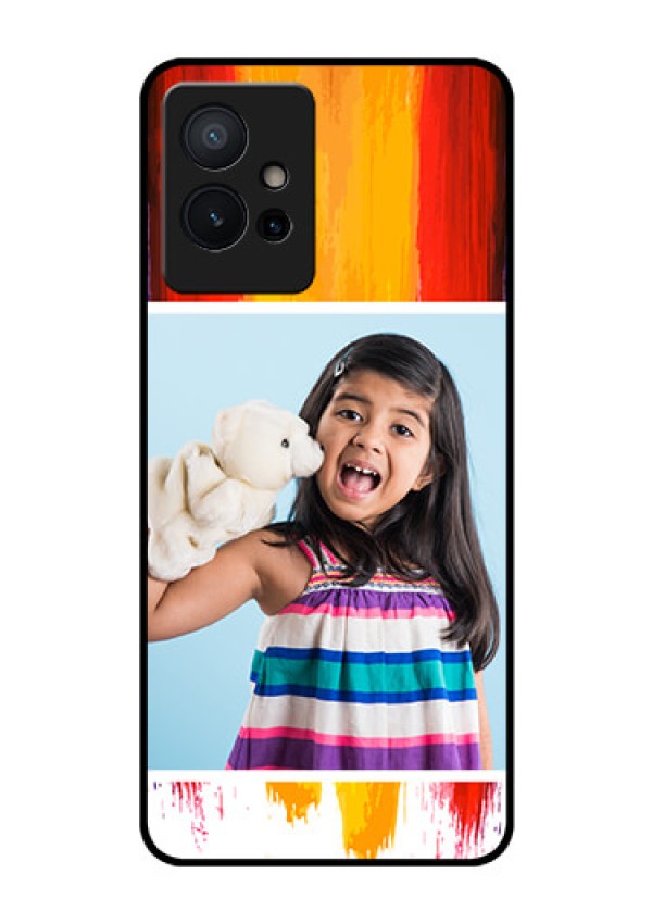 Vivo Y75 5G Personalized Glass Phone Case - Multi Color Design
