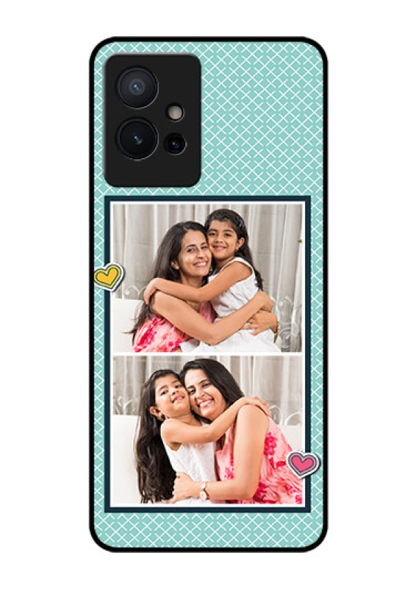 Vivo Y75 5G Custom Glass Phone Case - 2 Image Holder with Pattern Design
