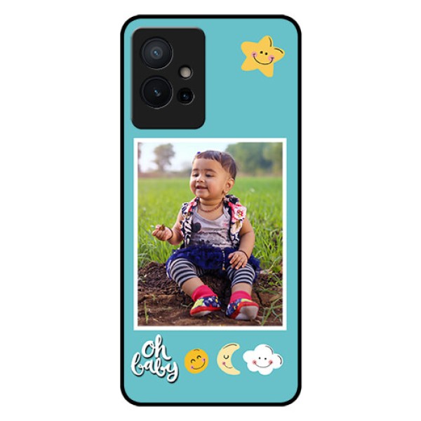 Vivo Y75 5G Personalized Glass Phone Case - Smiley Kids Stars Design Vivo Y75 5G Personalized Glass Phone Case - Smiley Kids Stars Design