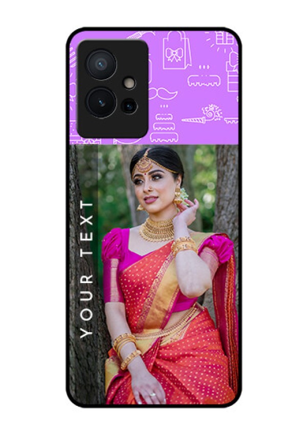 Vivo Y75 5G Custom Glass Mobile Case - Birthday Icons Design