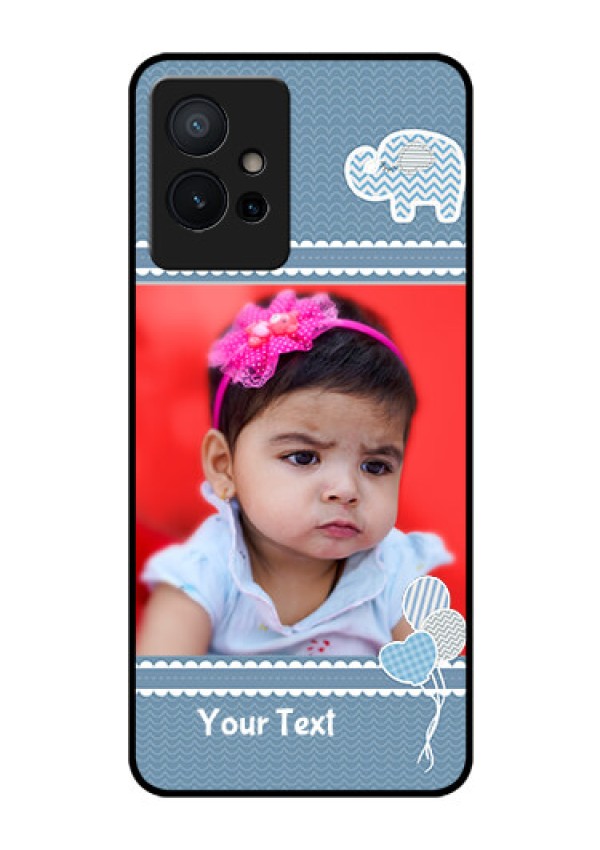 Vivo Y75 5G Photo Printing on Glass Case - with Kids Pattern Design