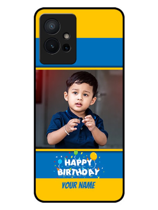 Custom Vivo Y75 5G Custom Glass Mobile Case - Birthday Wishes Design