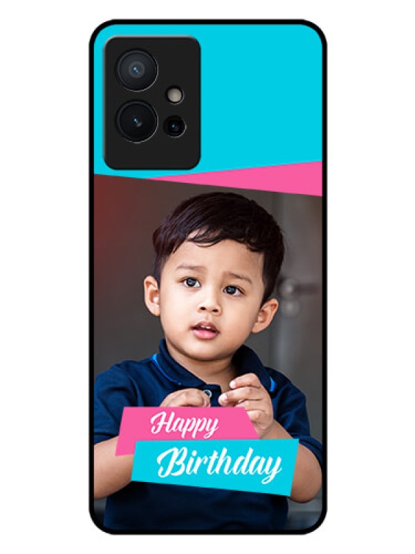 Custom Vivo Y75 5G Personalized Glass Phone Case - Image Holder with 2 Color Design