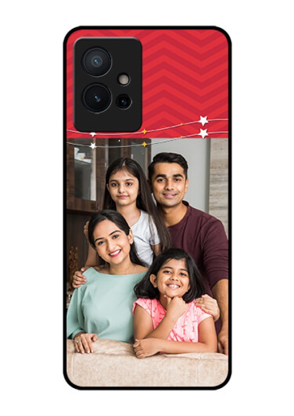 Vivo Y75 5G Personalized Glass Phone Case - Happy Family Design