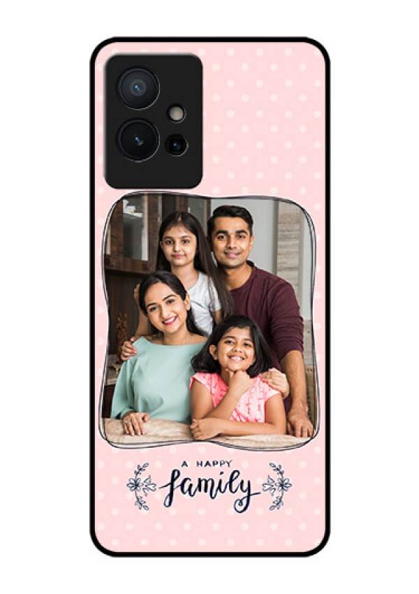 Vivo Y75 5G Custom Glass Phone Case - Family with Dots Design