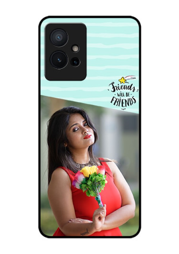 Vivo Y75 5G Custom Glass Phone Case - Friends Picture Icon Design