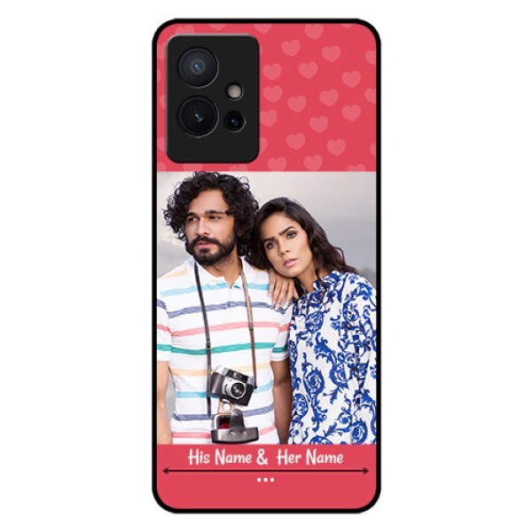 Vivo Y75 5G Photo Printing on Glass Case - Simple Love Design