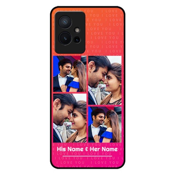 Vivo Y75 5G Custom Glass Phone Case - I Love You Pink Design Vivo Y75 5G Custom Glass Phone Case - I Love You Pink Design