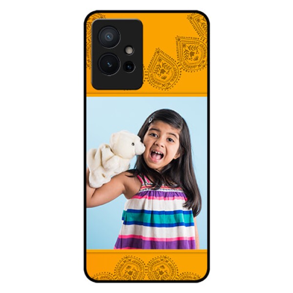 Vivo Y75 5G Personalized Glass Phone Case - Photo Wedding Design