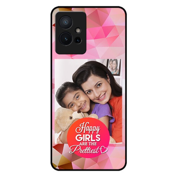 Vivo Y75 5G Photo Printing on Glass Case - Abstract Triangle Design