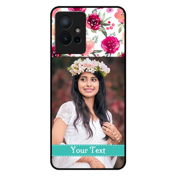Vivo Y75 5G Custom Glass Phone Case - Watercolor Floral Design Vivo Y75 5G Custom Glass Phone Case - Watercolor Floral Design