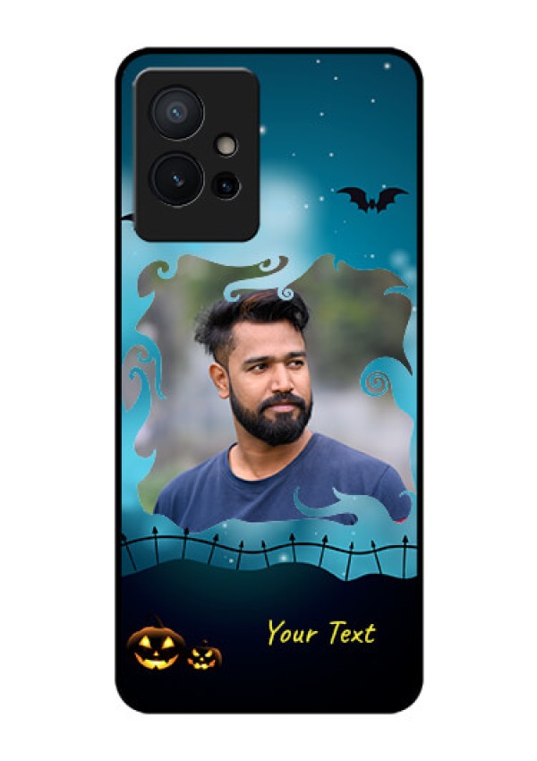 Vivo Y75 5G Custom Glass Phone Case - Halloween frame design