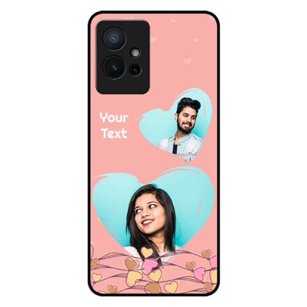 Vivo Y75 5G Custom Glass Mobile Case - Love Doodle Design