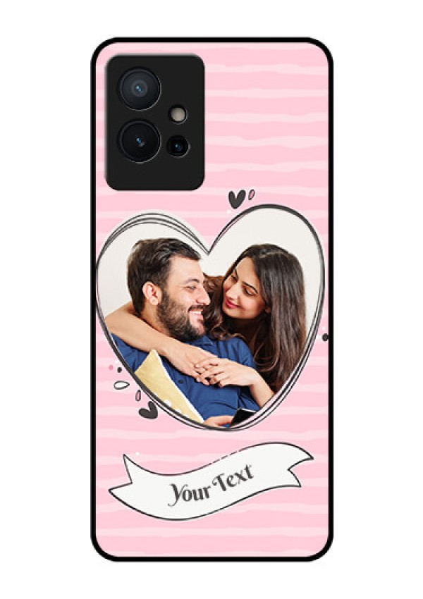 Vivo Y75 5G Custom Glass Phone Case - Vintage Heart Design