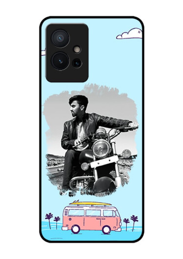 Vivo Y75 5G Photo Printing on Glass Case - Travel & Adventure Design