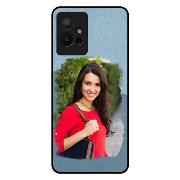 Vivo Y75 5G Custom Glass Mobile Case - Grunge Line Art Design