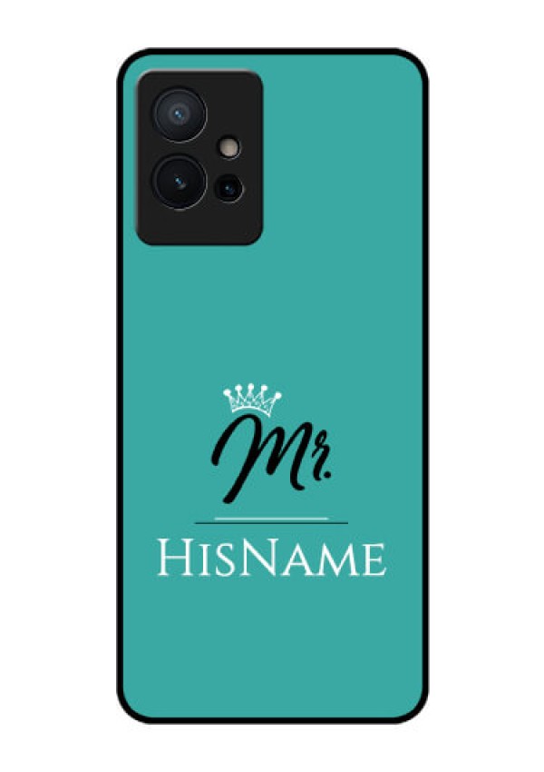 Vivo Y75 5G Custom Glass Phone Case Mr with Name