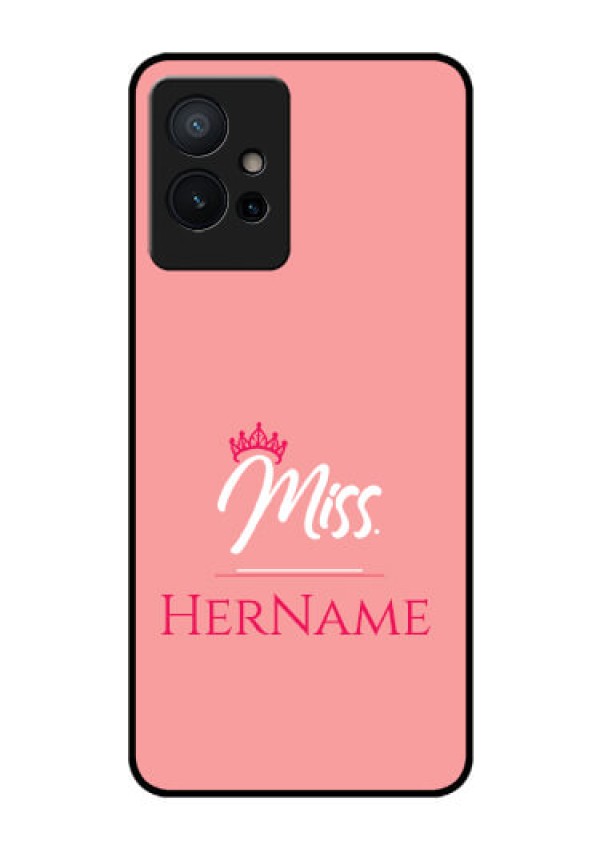 Vivo Y75 5G Custom Glass Phone Case Mrs with Name