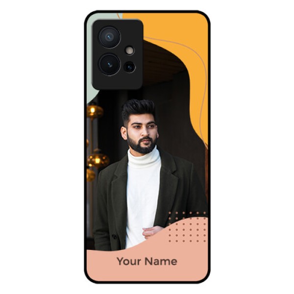 Vivo Y75 5G Personalized Glass Phone Case - Tri-coloured overlay design Vivo Y75 5G Personalized Glass Phone Case - Tri-coloured overlay design
