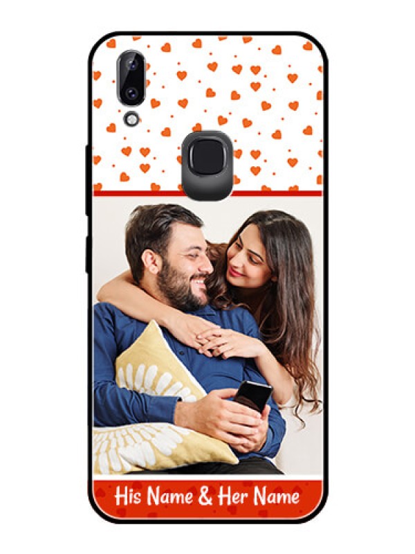 Custom Vivo Y83 Pro Custom Glass Phone Case  - Orange Love Symbol Design