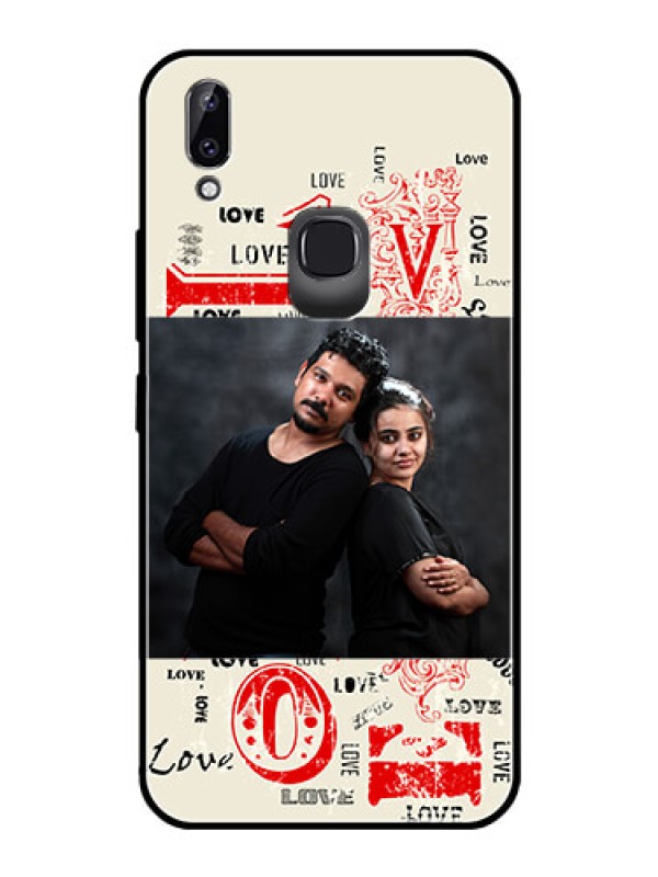 Custom Vivo Y83 Pro Photo Printing on Glass Case  - Trendy Love Design Case