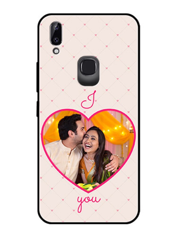 Custom Vivo Y83 Pro Custom Glass Mobile Case  - Heart Shape Design