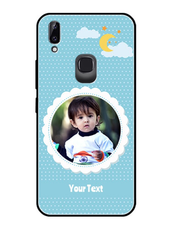 Custom Vivo Y83 Pro Personalised Glass Phone Case  - Violet Pattern Design