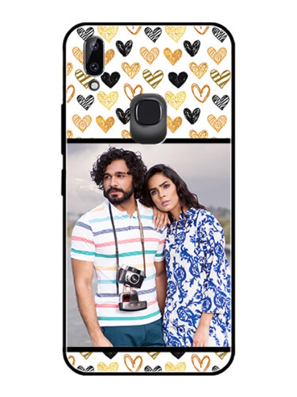 Custom Vivo Y83 Pro Photo Printing on Glass Case  - Love Symbol Design