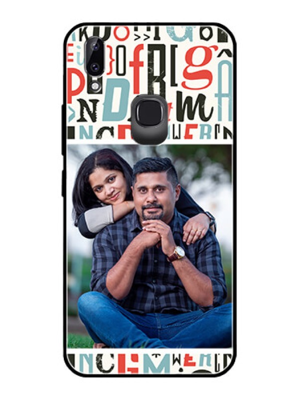 Custom Vivo Y83 Pro Personalized Glass Phone Case  - Alphabet Design