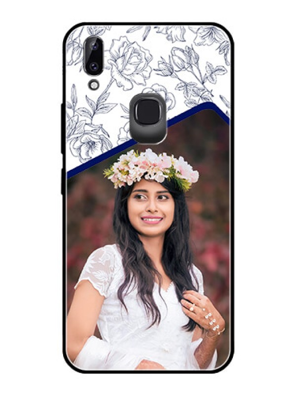 Custom Vivo Y83 Pro Personalized Glass Phone Case  - Premium Floral Design