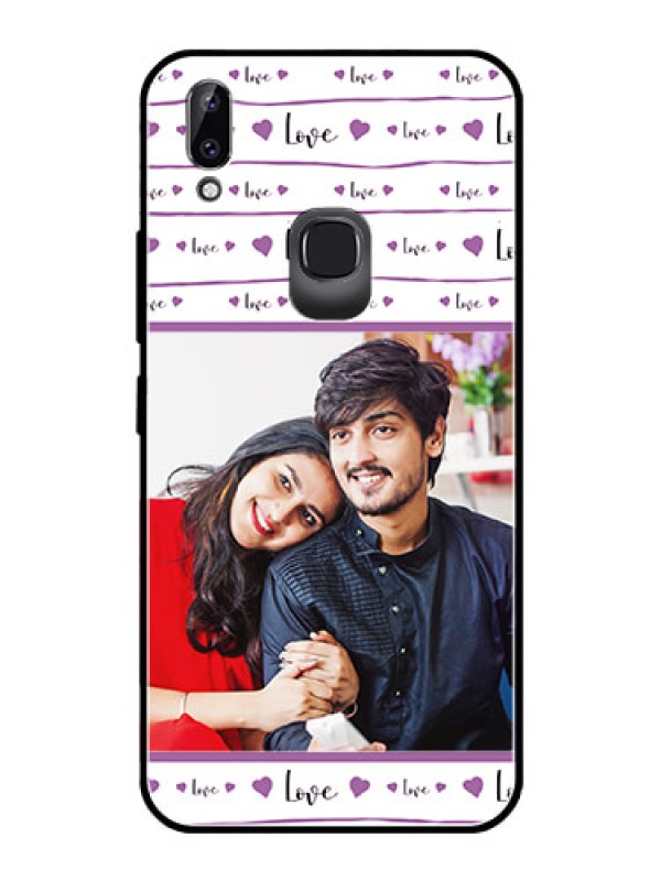 Custom Vivo Y83 Pro Custom Glass Mobile Case  - Couples Heart Design
