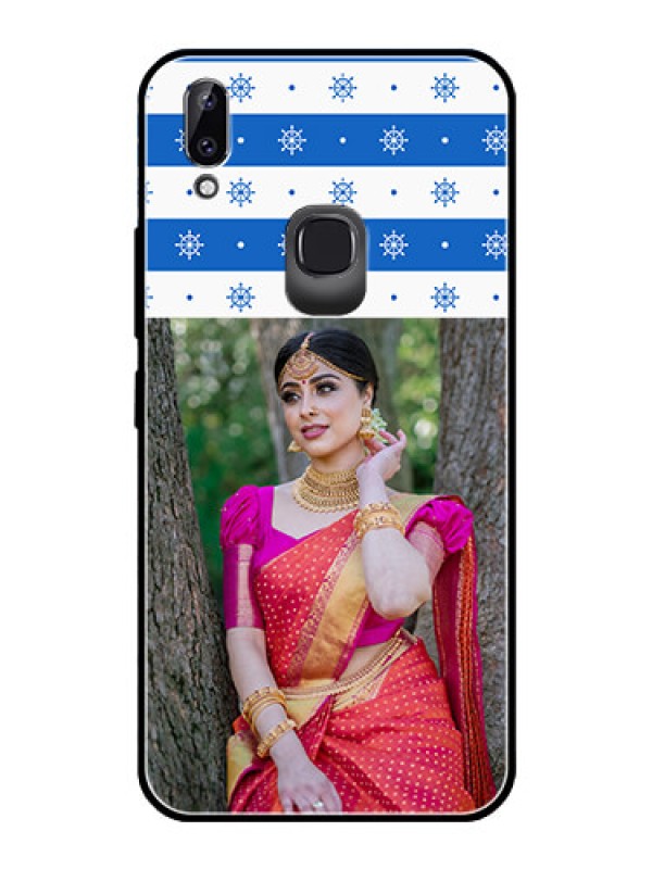 Custom Vivo Y83 Pro Photo Printing on Glass Case  - Snow Pattern Design