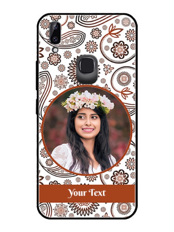 Custom Vivo Y83 Pro Custom Glass Mobile Case  - Abstract Floral Design 