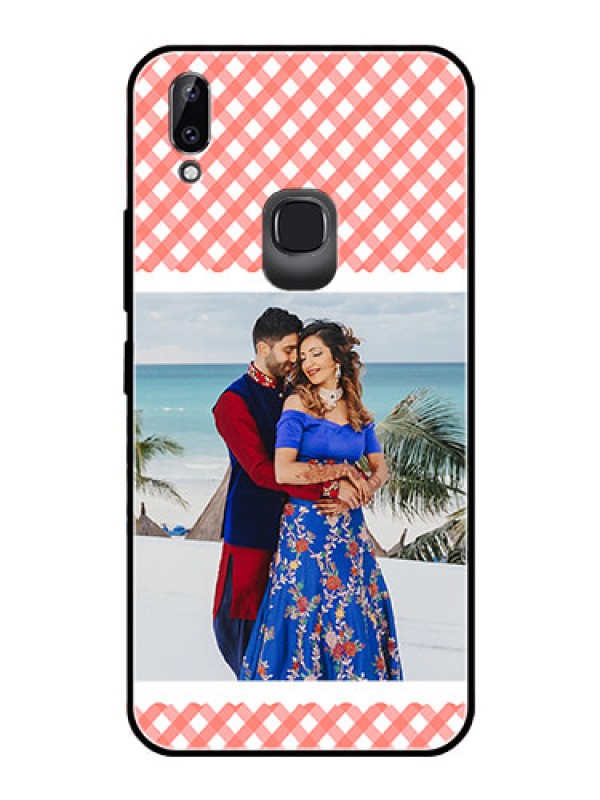 Custom Vivo Y83 Pro Personalized Glass Phone Case  - Pink Pattern Design