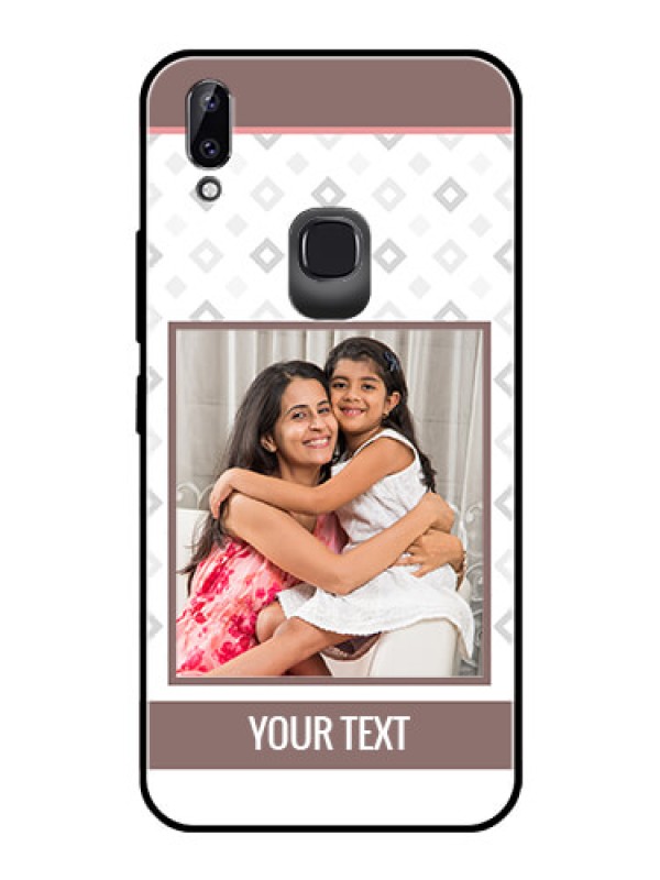 Custom Vivo Y83 Pro Photo Printing on Glass Case  - Simple Diamond Design